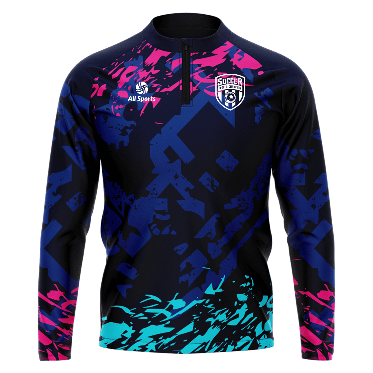 サッカ 1/4 ジップ ジャケット