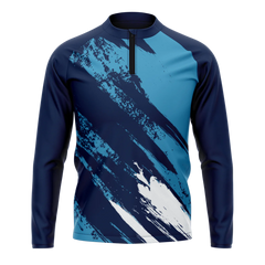 All Sports 昇華 1/4 ジップ ジャケット 青