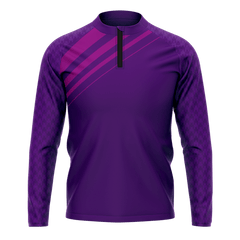 紫 1/4 ジップ ジャケット