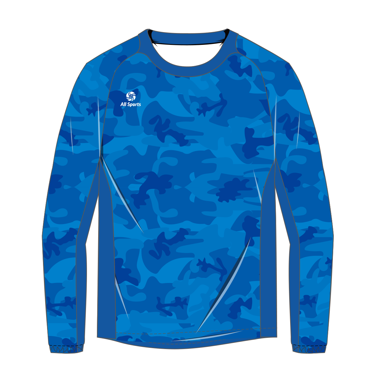 昇華フルオーダーピステジャケット 青 迷彩