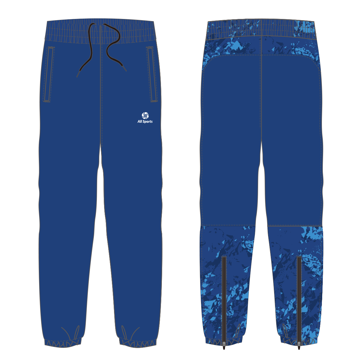 昇華フルオーダーピステパンツ 青