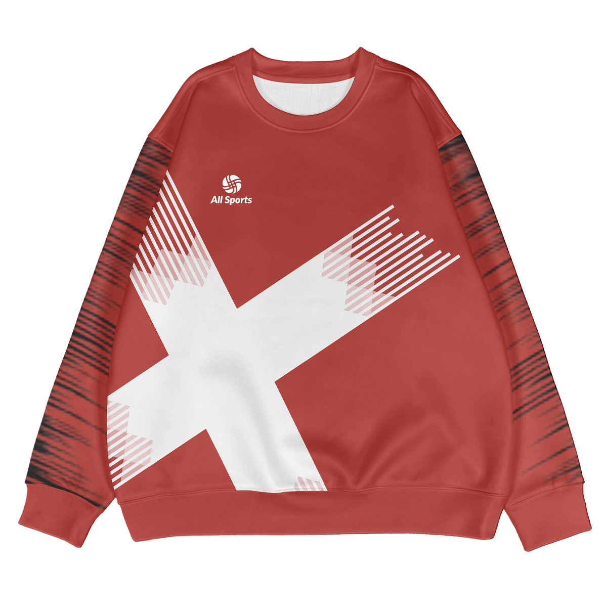 昇華スウェットシャツ 赤色