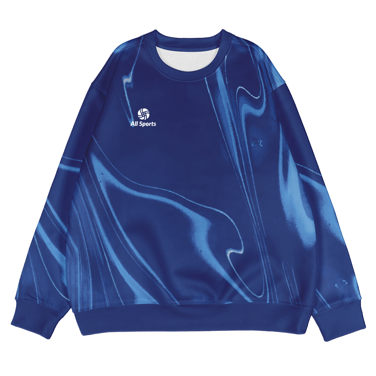 青 昇華スウェットシャツ