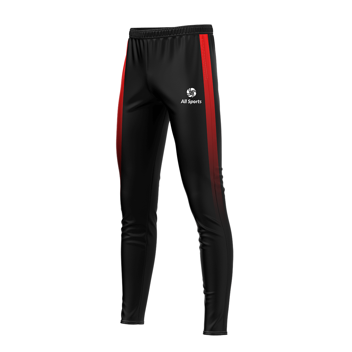 トレーニング パンツ 黒赤