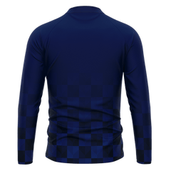 昇華 1/4 ジップ ジャケット 青