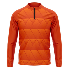 昇華 オレンジ 1/4 ジップ ジャケット