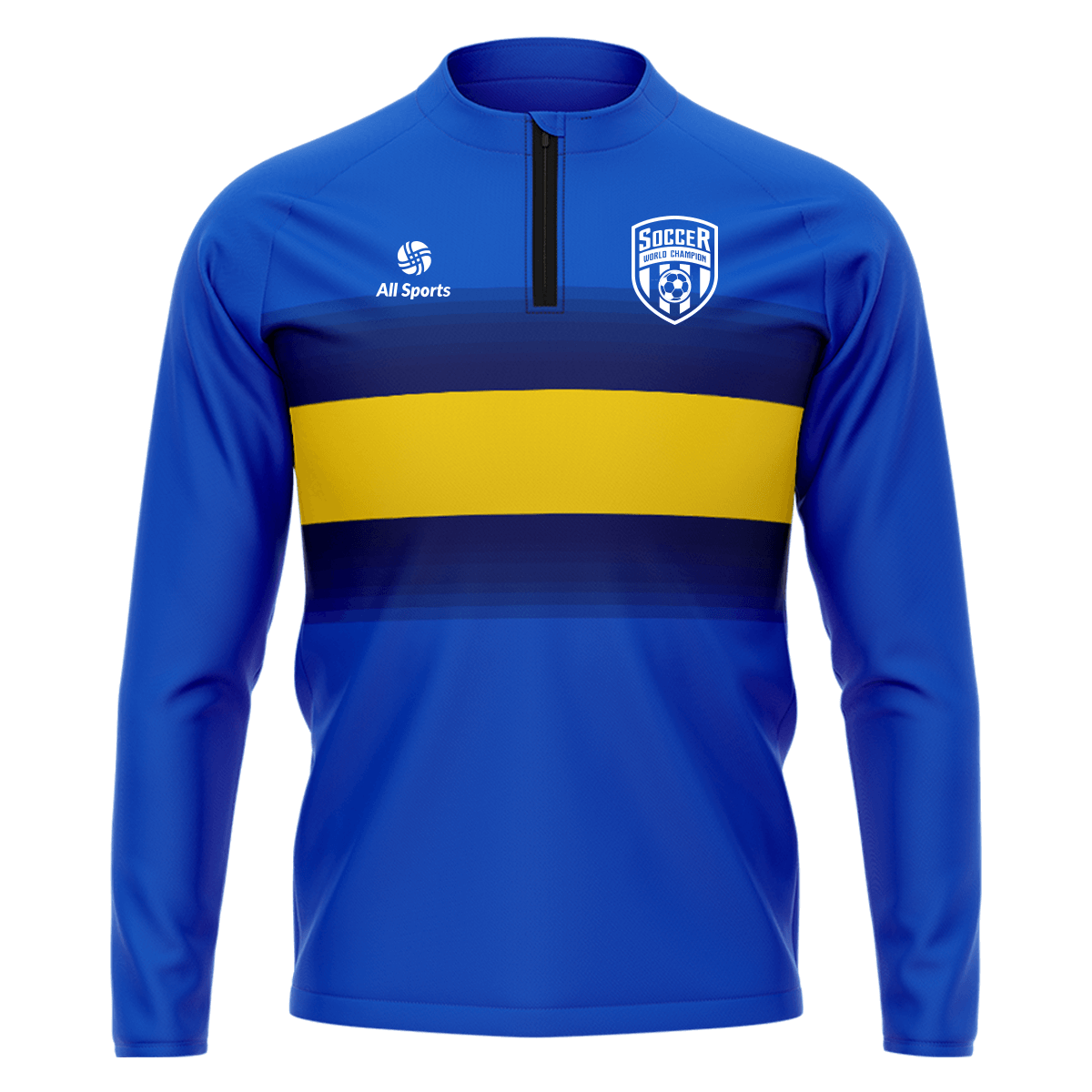 昇華 1/4 ジップ ジャケット ロイヤルブルー