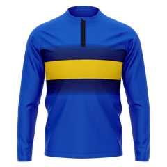 昇華 ロイヤルブルー 1/4 ジップ ジャケット