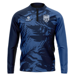 昇華 1/4 ジップ ジャケット 海軍ブルー