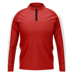 昇華 1/4 ジップ ジャケット 赤