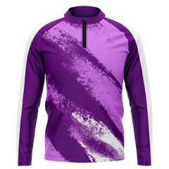 紫 1/4 ジップ ジャケット