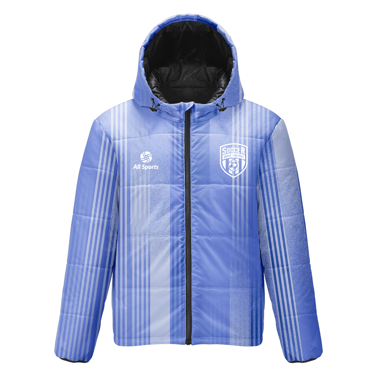 昇華中綿ジャケット 水色