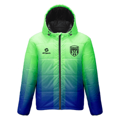 昇華 中綿 ジャケット 緑青 グラデーション