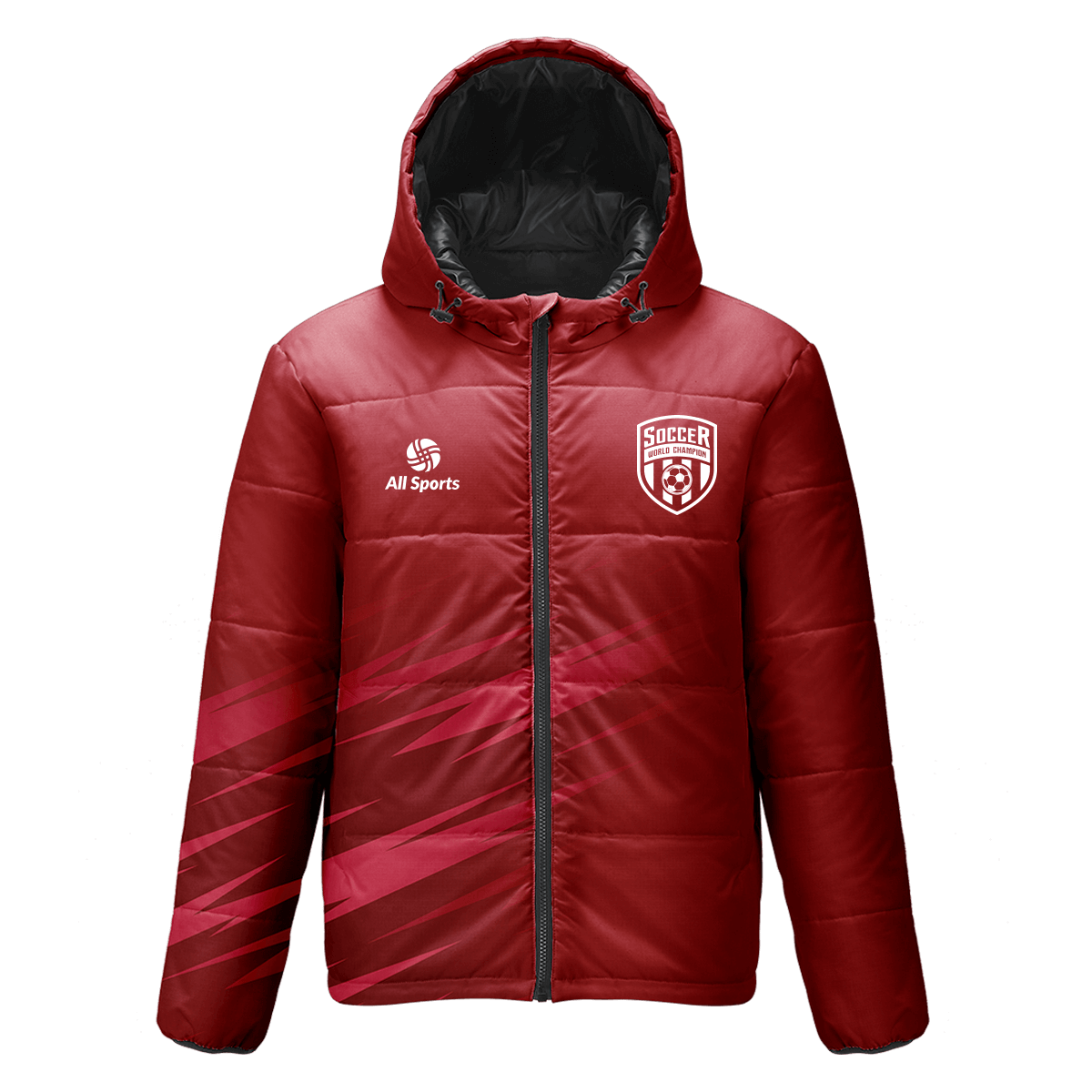 昇華中綿ジャケット 赤