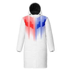 昇華 中綿 ロングコート 白