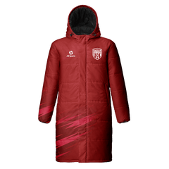 昇華中綿ロングコート 赤