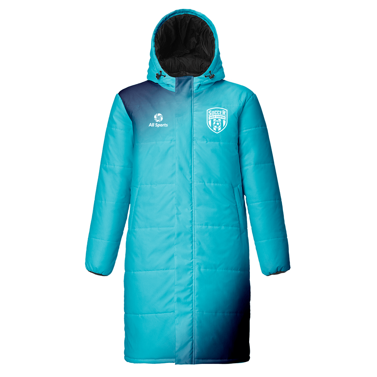 昇華 中綿 ロングコート 冬 防寒