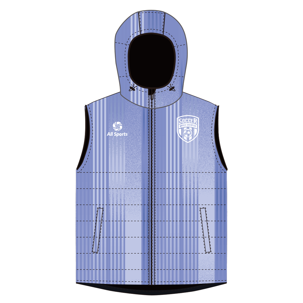 昇華 中綿のベスト 青