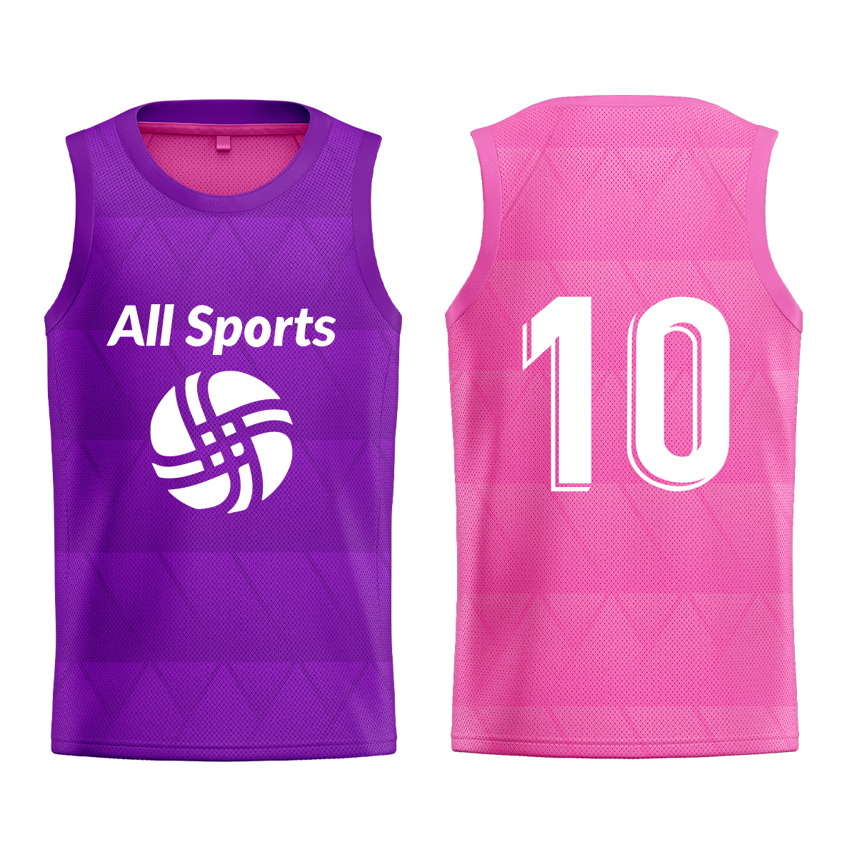 紫 ピンク 両面 サッカー ビブス