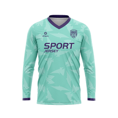 サッカー シャツ 長袖 水色