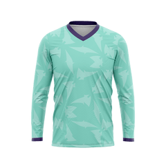 サッカー ユニフォーム 長袖 水色