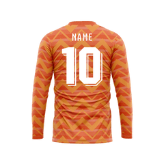 長袖 サッカー ユニフォーム オレンジ
