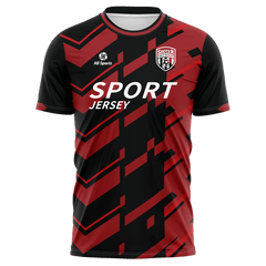 サッカー ユニフォーム 赤斜線