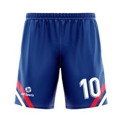 赤と紺色 短 パンツ