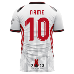 サッカー 赤 白 ユニフォーム