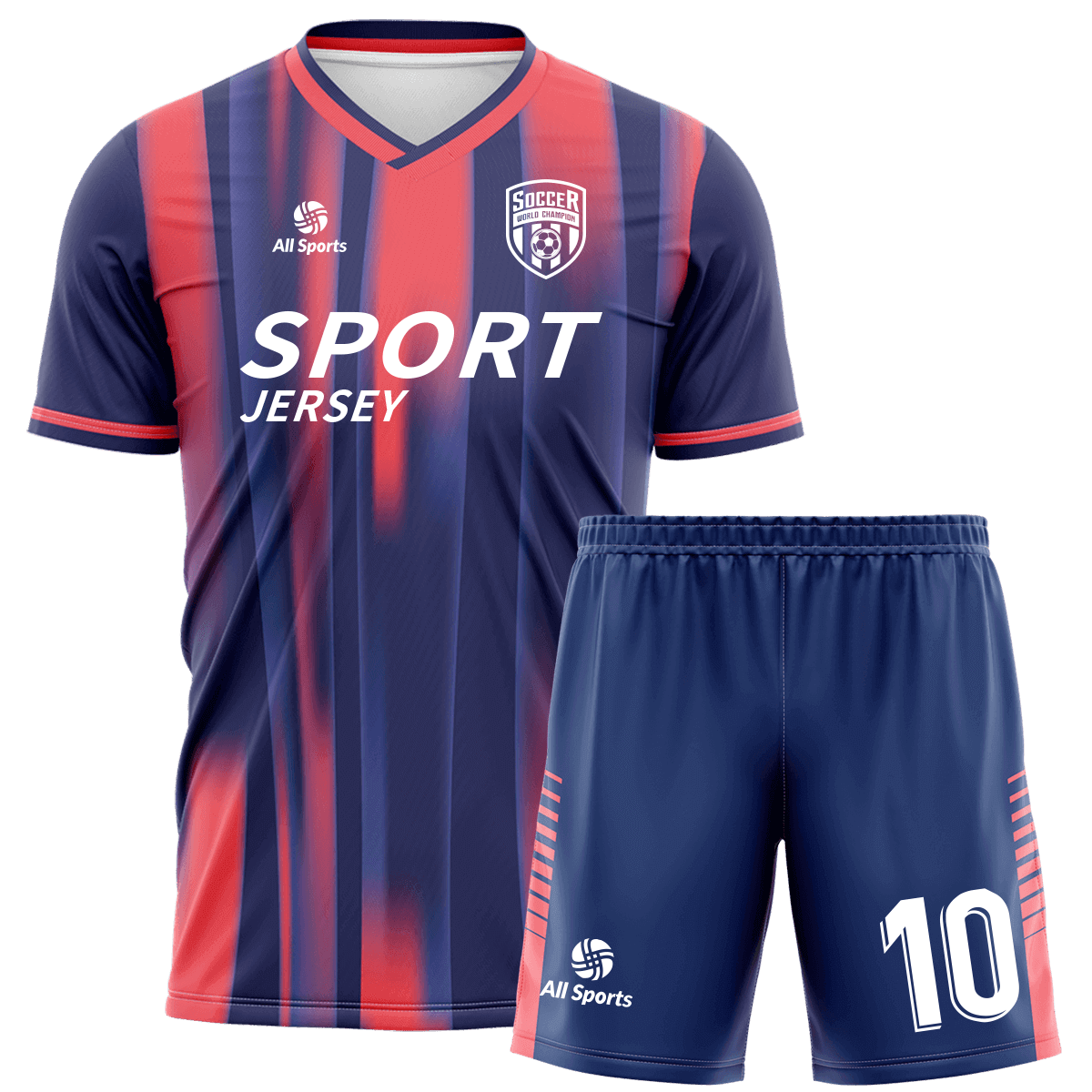 赤 青サッカー ユニフォーム