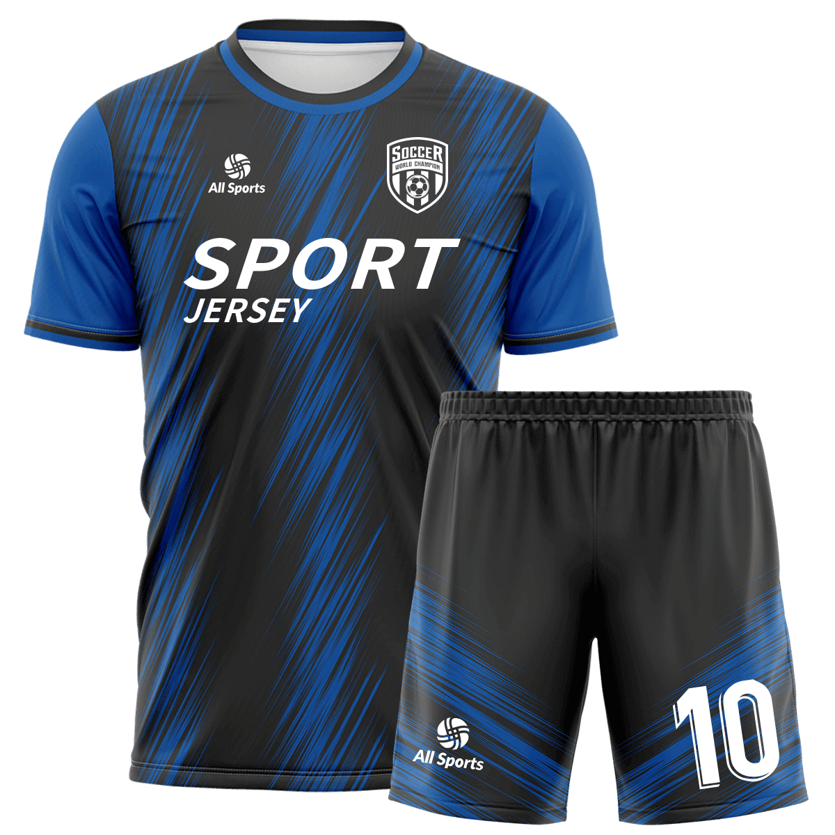 サッカー ユニフォーム 紺 黒