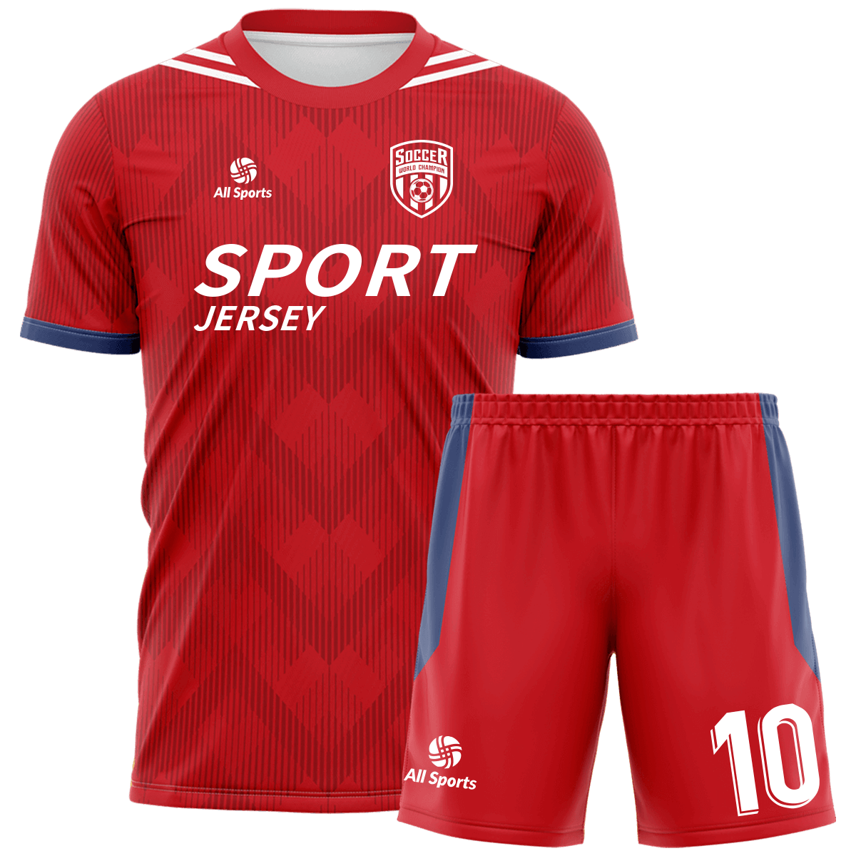 赤縞サッカー ユニフォーム