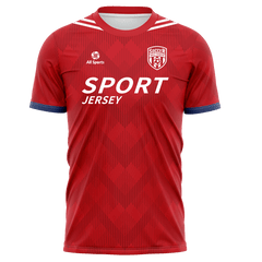 サッカー t シャツ赤縞