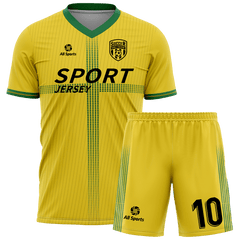 黄色線 サッカー ユニフォーム