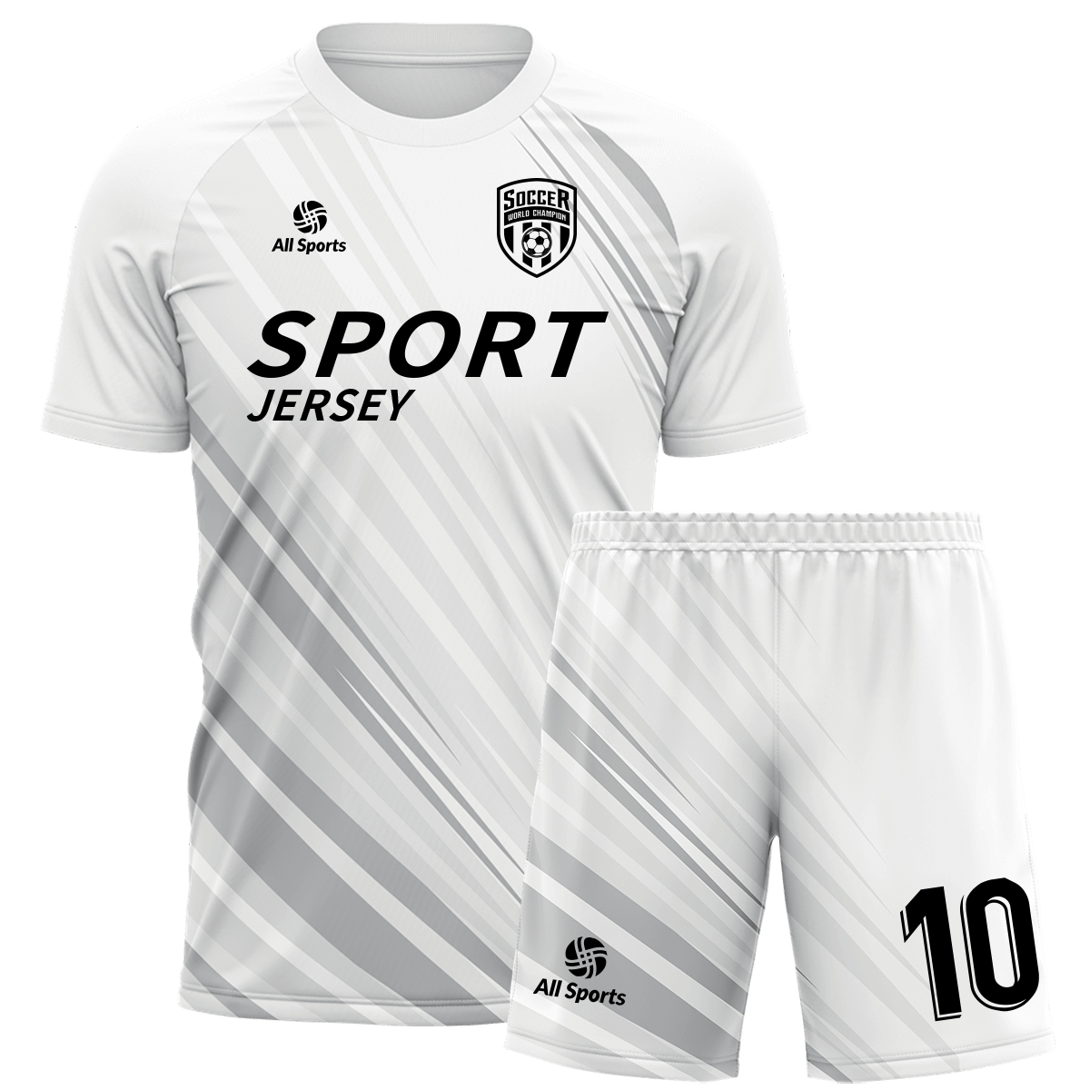 白サッカー ユニフォーム