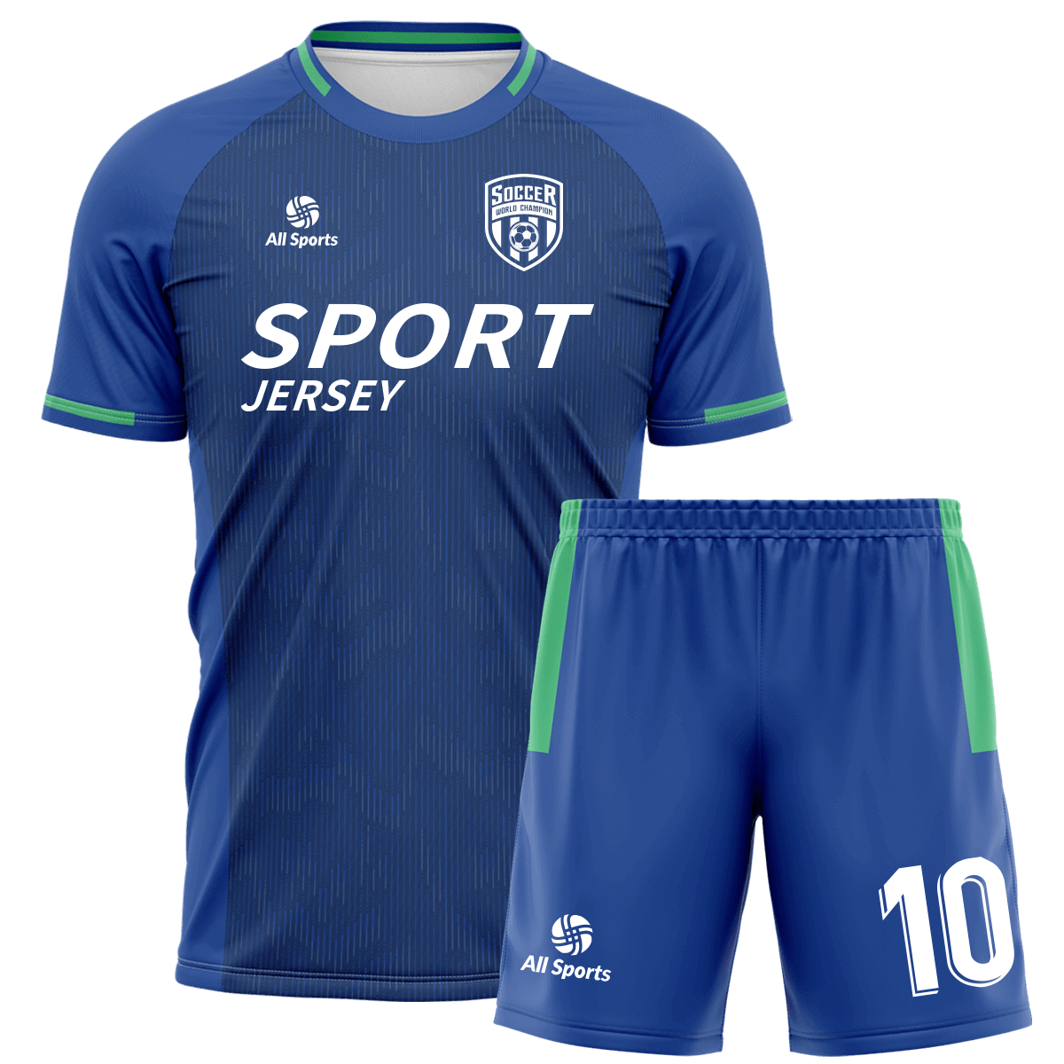 紺縞サッカー ユニフォーム