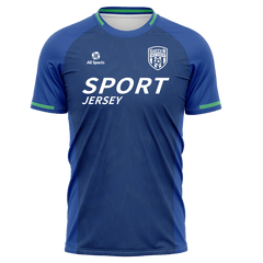 サッカー t シャツ紺縞