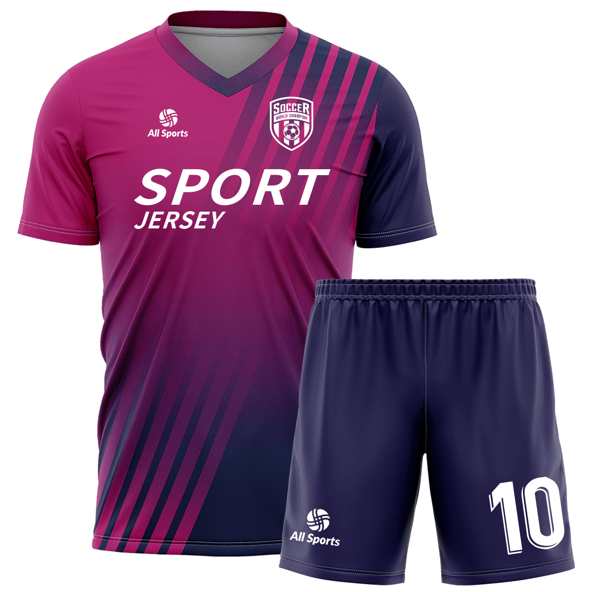 深いピンク サッカー ユニフォーム