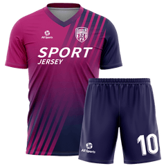 深いピンク サッカー ユニフォーム