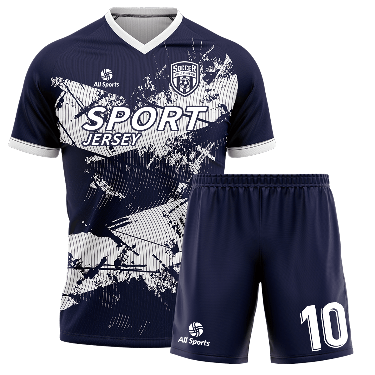 All Sports,昇華 サッカー ユニフォーム,上下セット,青,オリジナル ユニフォーム