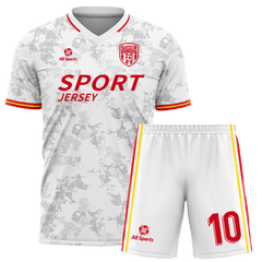 All Sports,昇華 サッカー ユニフォーム,上下セット,白,オリジナル ユニフォーム