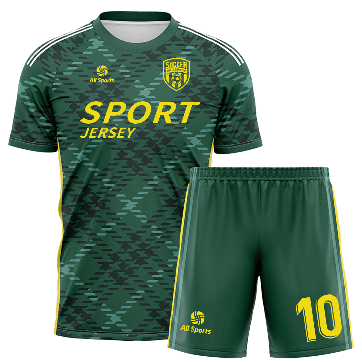 All Sports,昇華 サッカー ユニフォーム,上下セット,緑,オリジナル ユニフォーム