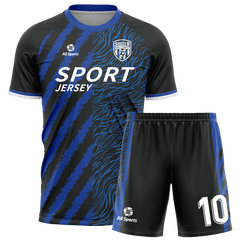 青斜線ユニフォーム 昇華