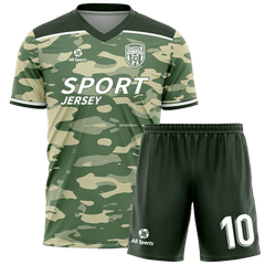 緑い迷彩ユニフォーム 昇華