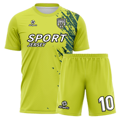 黄緑色サッカー ユニフォーム