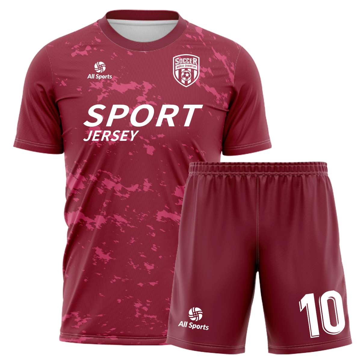 赤い迷彩ユニフォーム サッカー