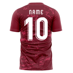 サッカー 赤い迷彩 ユニフォーム