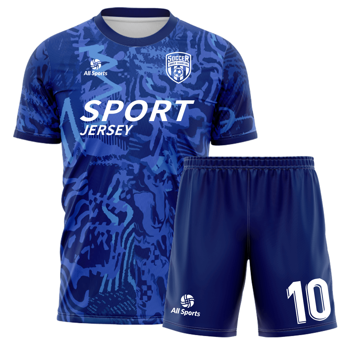 サッカー ユニフォーム 青