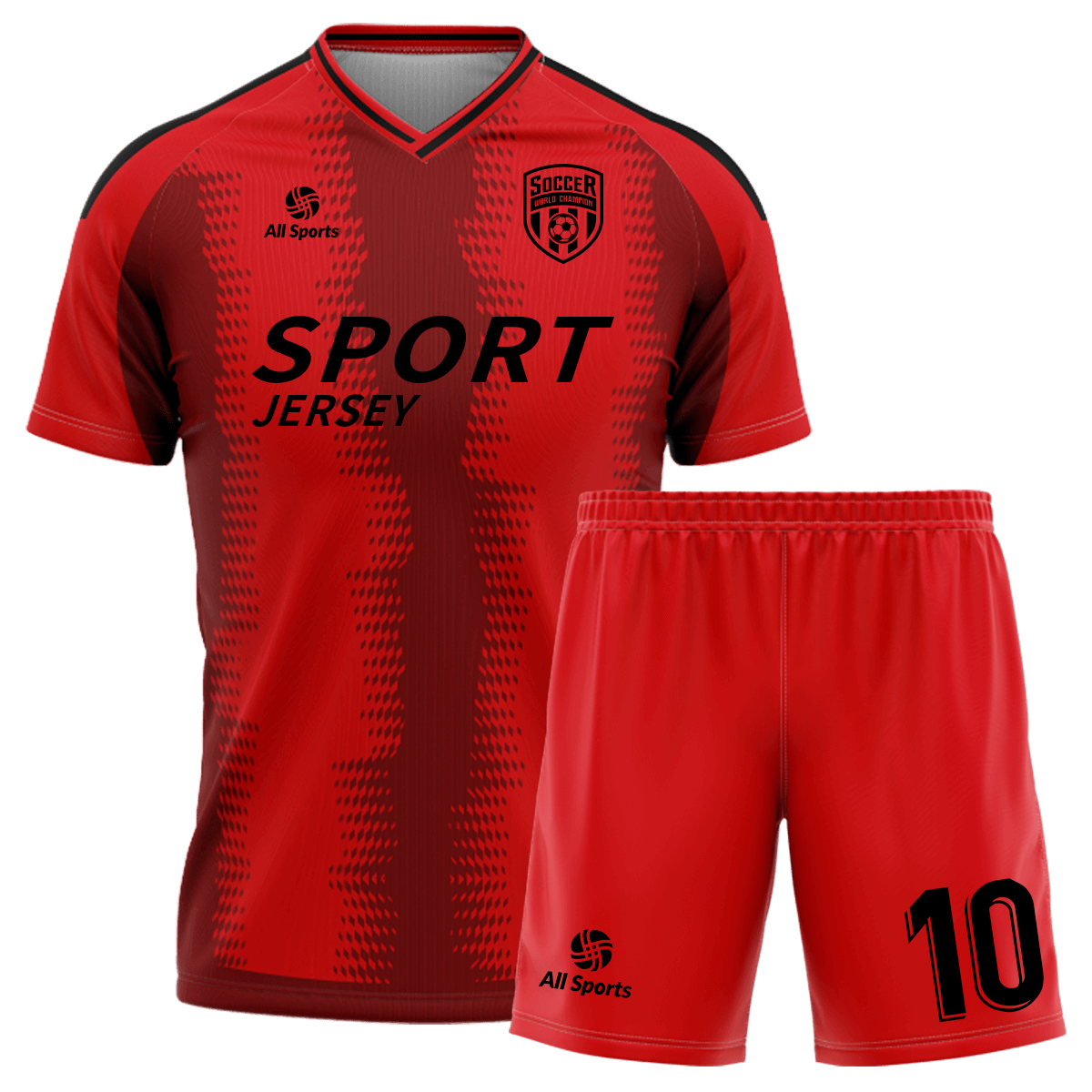 赤 サッカー ユニフォーム