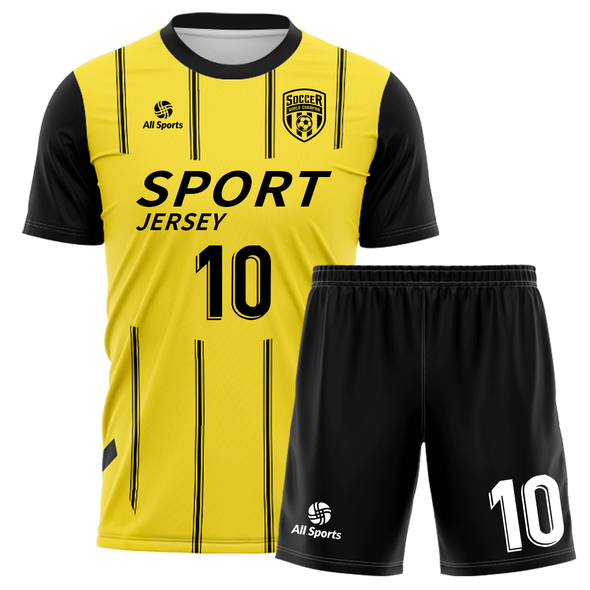 サッカー ユニフォーム 黄色